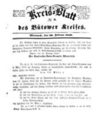 Kreisblatt des Bütower Kreises 1850 nr 8