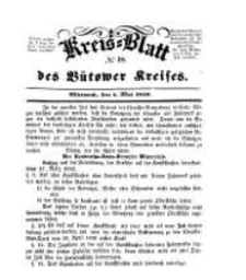 Kreisblatt des Bütower Kreises 1850 nr 18