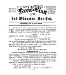 Kreisblatt des Bütower Kreises 1850 nr 19