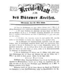Kreisblatt des Bütower Kreises 1850 nr 21