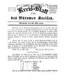 Kreisblatt des Bütower Kreises 1850 nr 22