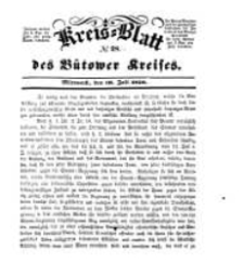 Kreisblatt des B&uuml;tower Kreises 1850 nr 28