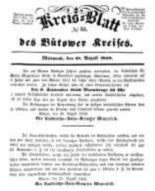 Kreisblatt des B&uuml;tower Kreises 1850 nr 35