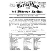 Kreisblatt des B&uuml;tower Kreises 1850 nr 36