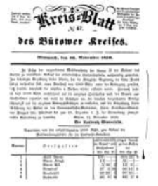 Kreisblatt des B&uuml;tower Kreises 1850 nr 47