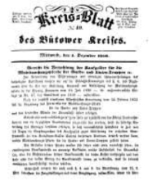 Kreisblatt des B&uuml;tower Kreises 1850 nr 49