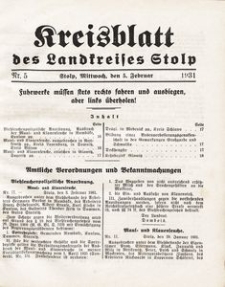 Kreisblatt des Landkreises Stolp nr 5