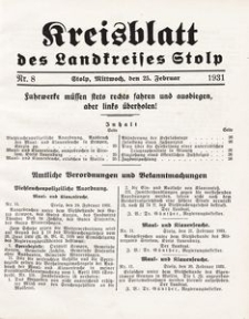 Kreisblatt des Landkreises Stolp nr 8