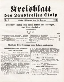 Kreisblatt des Landkreises Stolp nr 8