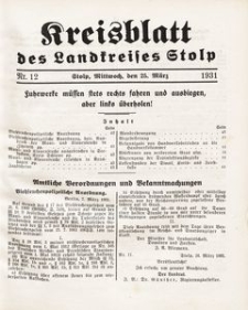 Kreisblatt des Landkreises Stolp nr 12