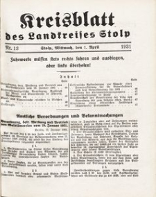 Kreisblatt des Landkreises Stolp nr 13