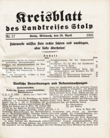 Kreisblatt des Landkreises Stolp nr 17