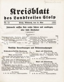 Kreisblatt des Landkreises Stolp nr 19