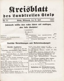Kreisblatt des Landkreises Stolp nr 31