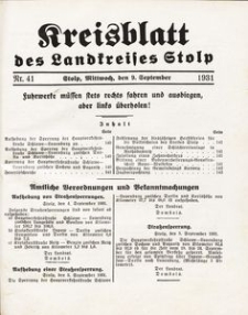 Kreisblatt des Landkreises Stolp nr 41