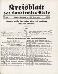 Kreisblatt des Landkreises Stolp nr 44