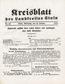 Kreisblatt des Landkreises Stolp nr 49