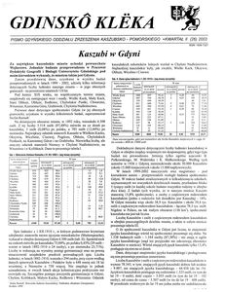 Gdinsk&ocirc; Kl&euml;ka : biuletyn Gdyńskiego Oddziału Zrzeszenia Kaszubsko-Pomorskiego Kwartał II Nr (26) 2003