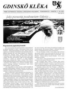 Gdinsk&ocirc; Kl&euml;ka : biuletyn Gdyńskiego Oddziału Zrzeszenia Kaszubsko-Pomorskiego Kwartał II Nr (34) 2005
