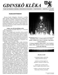 Gdinsk&ocirc; Kl&euml;ka : pismo Gdyńskiego Oddziału Zrzeszenia Kaszubsko-Pomorskiego. Kwartał III Nr 4 (54) 2009