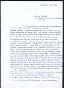 [Pismo mieszkańc&oacute;w Bytowa do przewodniczącego Komitetu Obywatelskiego "Solidarność" w Słupsku]