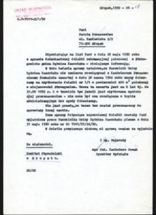 [Pismo Urzędu Wojew&oacute;dzkiego w Słupsku]