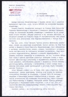 [Pismo do Delegat&oacute;w na Sejmik Samorządowy]