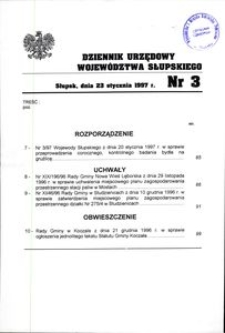 Dziennik Urzędowy Województwa Słupskiego. Nr 3/1997