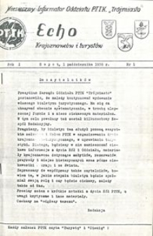 Echo Krajoznawc&oacute;w i Turyst&oacute;w, 1958, nr 1
