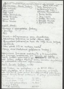 Protok&oacute;ł z posiedzienia Zarządu Fundacji Obywatelskiej w Słupsku