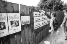 Solidarność 1989 wybory parlamentarne [plakatowanie 5]