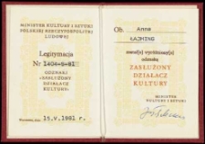 Legitymacja Nr 1404-5-81