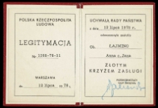 Legitymacja Nr 1535-83-4