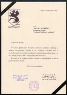 Zrzeszenie Kaszubsko-Pomorskie [list gratulacyjny]