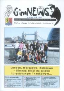 GimNEWS. Miesięcznik Samorządowego Gimnazjum im. Jana Pawła II w Bolszewie, 2012, kwiecień