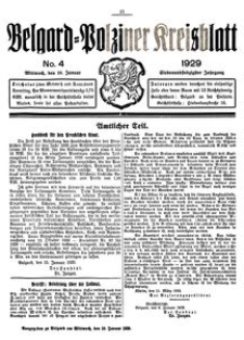 Belgard-Polziner Kreisblatt, 1929, Nr 4
