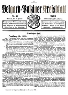 Belgard-Polziner Kreisblatt, 1929, Nr 6