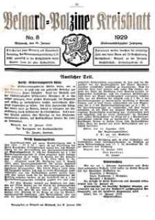 Belgard-Polziner Kreisblatt, 1929, Nr 8