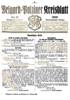 Belgard-Polziner Kreisblatt, 1929, Nr 10