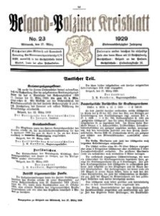 Belgard-Polziner Kreisblatt, 1929, Nr 23