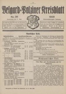 Belgard-Polziner Kreisblatt, 1929, Nr 36