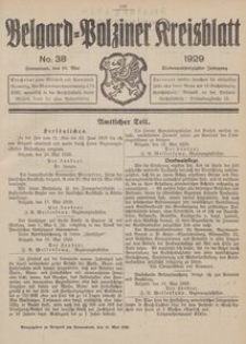 Belgard-Polziner Kreisblatt, 1929, Nr 38