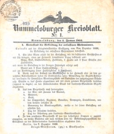 Rummelsburger Kreisblatt 1851