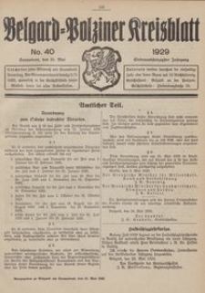 Belgard-Polziner Kreisblatt, 1929, Nr 40
