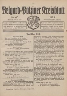 Belgard-Polziner Kreisblatt, 1929, Nr 45