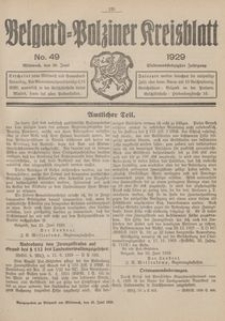 Belgard-Polziner Kreisblatt, 1929, Nr 49