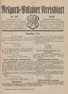 Belgard-Polziner Kreisblatt, 1929, Nr 56