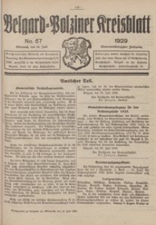 Belgard-Polziner Kreisblatt, 1929, Nr 57