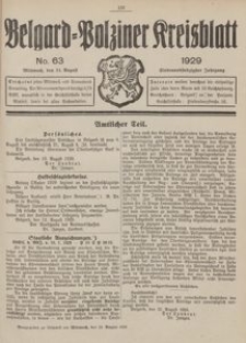 Belgard-Polziner Kreisblatt, 1929, Nr 63