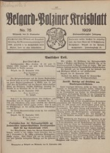 Belgard-Polziner Kreisblatt, 1929, Nr 75